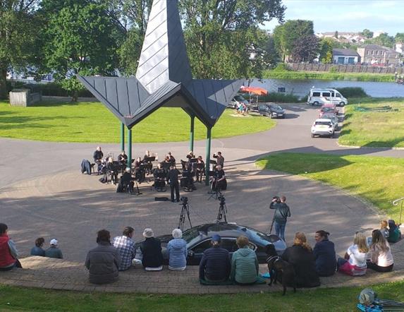 Fermanagh Concert Band performing at the Round O