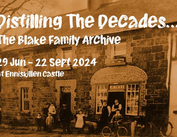 Blakes family home, Main Street, Derrylin, c. 1910 (L to R) Thomas Arthur, Catherine with Joe, Frank, Patrick, Margaret, Patrick Mulroney, Felix McGo
