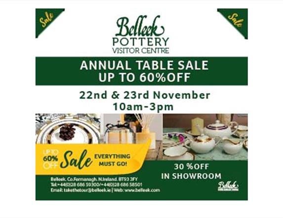 Annual Table Sale - Belleek Pottery