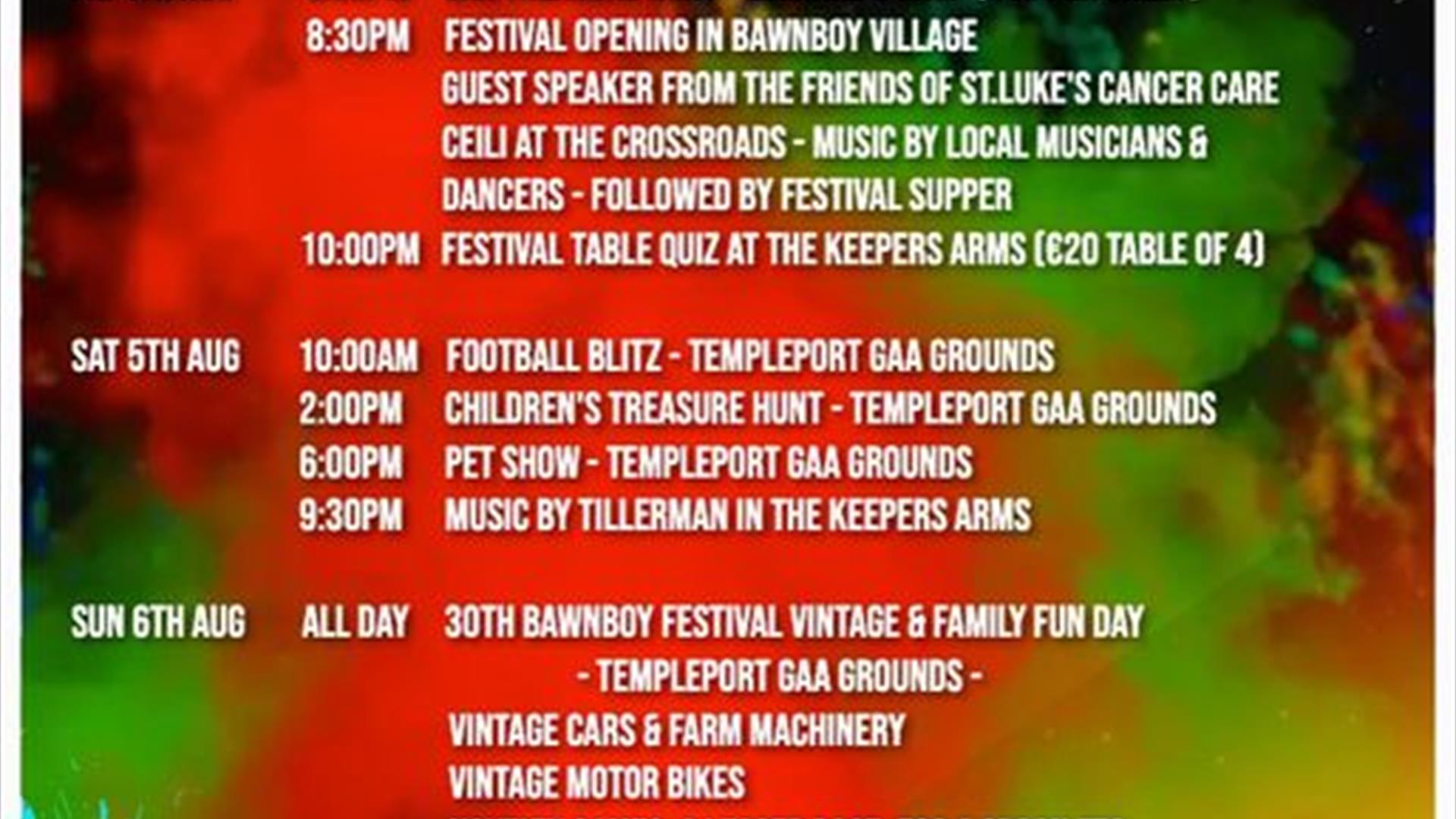 Bawnboy Festival poster