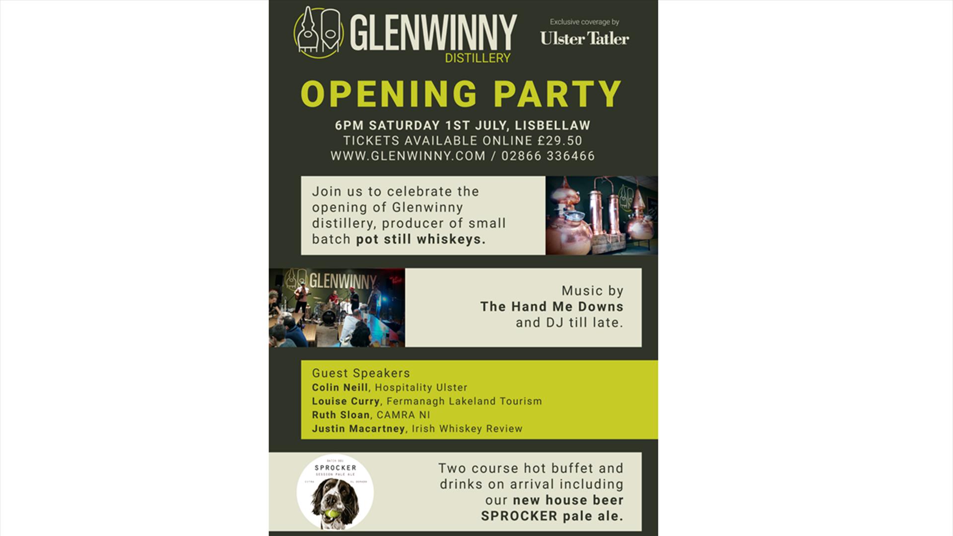 Opening party at Glenwinny Distillery