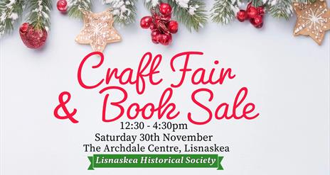 Poster with title of Craft Fair and Book Sale