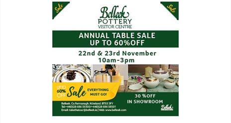 Annual Table Sale - Belleek Pottery