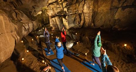 Yoga in cave